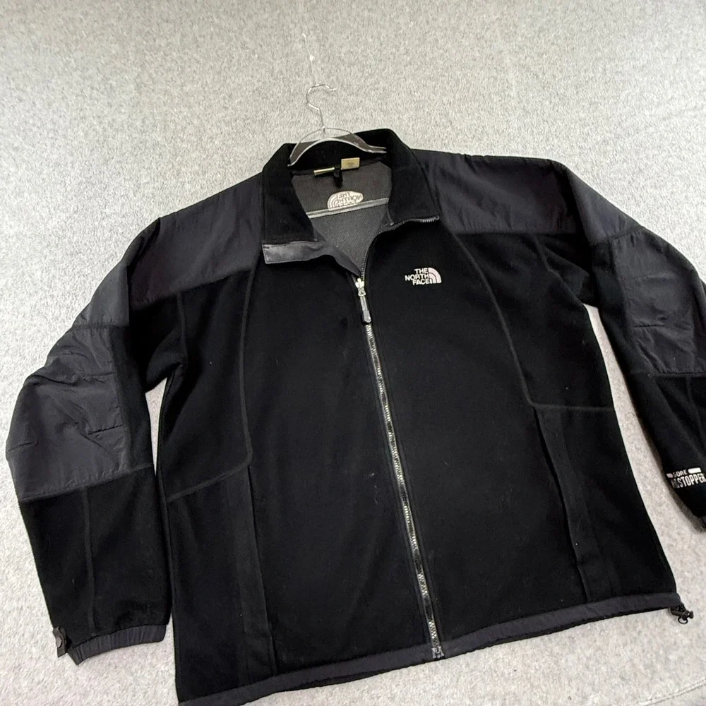 The North Face Gore Windstopper Fleece Jacket Mens XL Black Full Zip Gorpcore